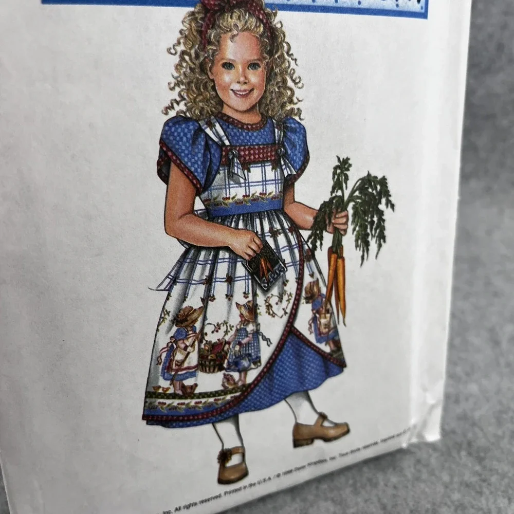 Uncut Simplicity Daisy Kingdom 8551 Girls Dress Pinafore BB 5-8 Sewing Pattern‎